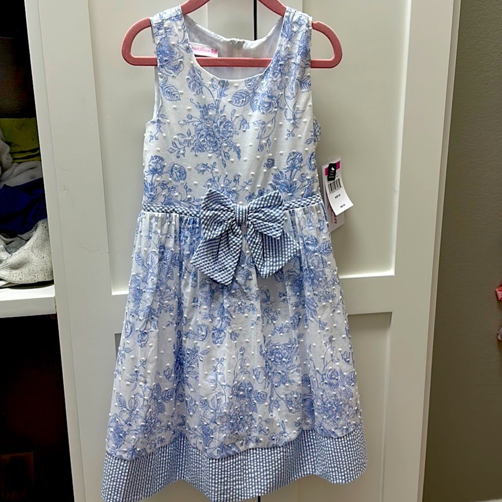 Bonnie Jean baby blue dress- size 6x, new with tags.